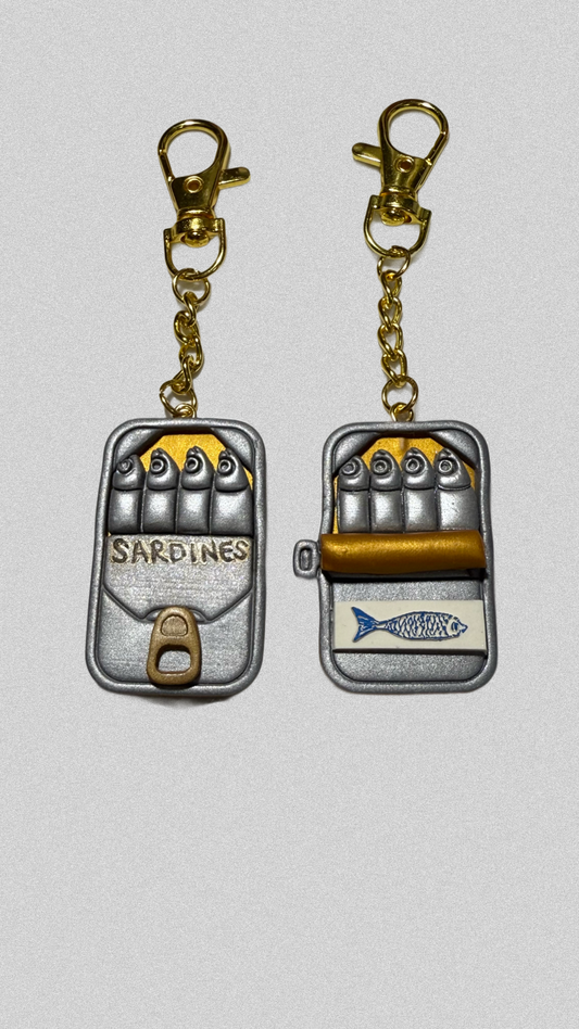 Sardine can keychain