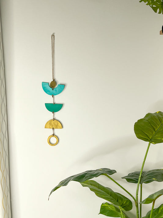 Teal wall hanging
