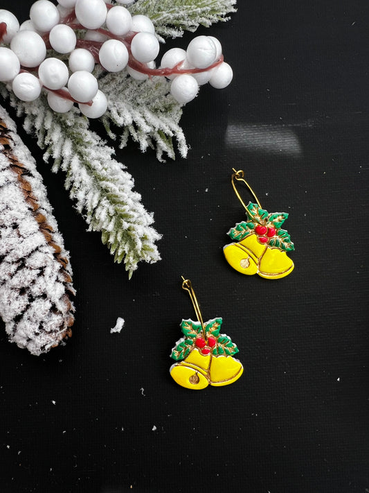Golden bell hoops