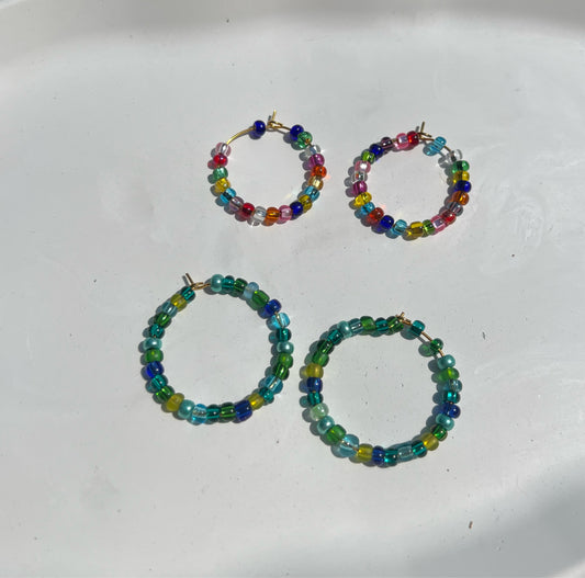 Beaded hoops